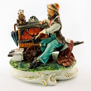 The Organ Grinder and Monkey - Capodimonte Figurine