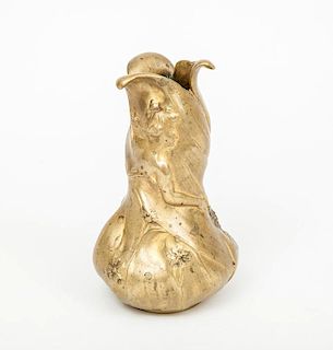 After Peyre, Art Nouveau Gilt Bronze Vase