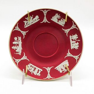 Wedgwood Crimson Red Jasperware, Cherub in Play Plate