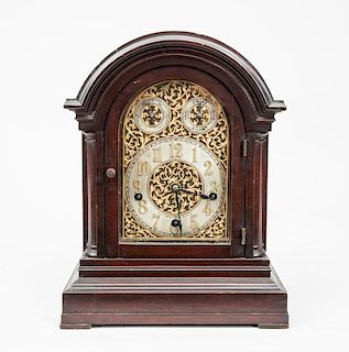 American Mahogany Mantel Clock, in the Regency Style