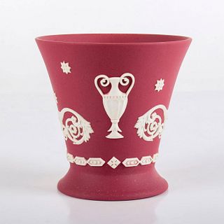 Wedgwood Wine Red Jasperware, Flower Vase