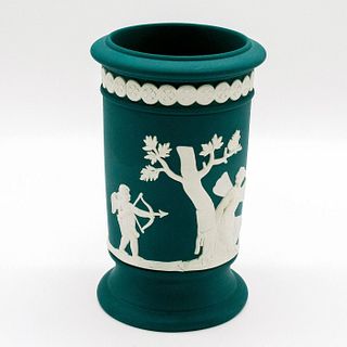 Wedgwood Jasperware Spruce Green Spill Vase