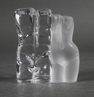 DAUM French Art Glass Torso Sculpture 