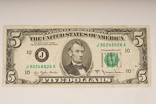 RARE 1977A $5 Misprint Bill