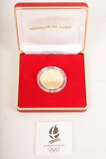 1992 Albertville 1/2oz GOLD Olympic Coin