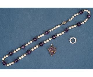 NECKLACE, BROOCH AND PENDANT
