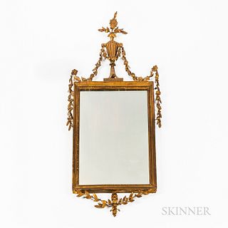 Neoclassical Carved and Gilt-gesso Mirror