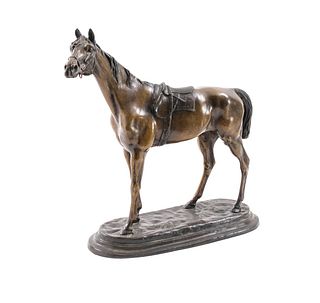Jules Moigniez, Bronze Sculpture of Racehorse