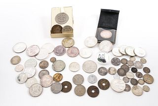 Large Lot of World Silver and Copper Coins
