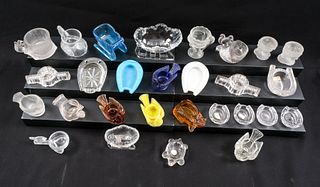 28 Figural Pattern Glass Open Salts