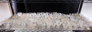 Large Lot of Pattern Glass Footed Open Salts