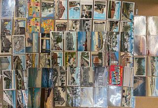 Collection of 132 Vintage Travel Postcards