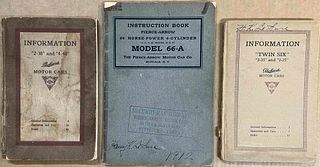 3 Early Packard & Pierce-Arrow Owner's Manuals