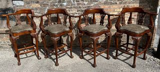 Set of Four Contemporary CHIPPENDALE Style Barstools