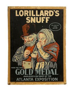Antique Advertising Sign LORILLARD'S SNUFF 