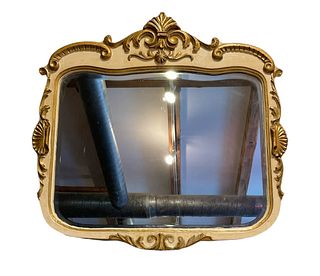 French Provincial Gold Gilt Beveled Wall Mirror 
