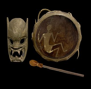 Guillermo Rosette Drum & African Mask