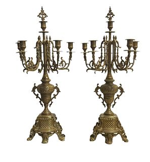 Louis XV style Brass Candelabras