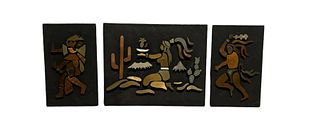 Collection 3 Metal Wall Plaque Southwestern Scenes 
