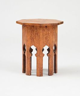 Moorish Revival Hardwood Side Table
