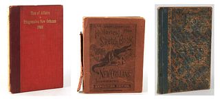 Group of Three Books, consisting of a "Historical Sketch Book Guide to New Orleans, 1885, Exposition Edition,"; "Men of Affairs in Progressive New Orl