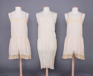 TWO SILK STEP-INS & ONE SLIP, 1920s