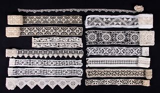RETICELLA NEEDLE LACE EXAMPLES & YARDAGE, 17TH-19TH C