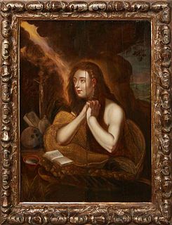 Old Master School, After Domenico Tintoretto (1560-1635, Italy), "The Penitent Magdalene," late 18th/early 19th c., oil on board, unsigned, presented 