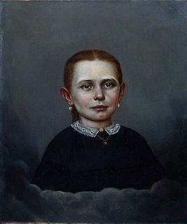 Louisiana School, "Posthumous Portrait of a Young Girl," 19th c., oil on canvas, unsigned, unframed, H.- 24 in., W.- 20 1/8 in.