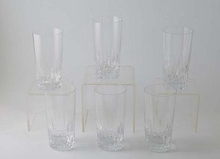 Set of Six Baccarat Crystal Tumblers, 20th c., in the "Buckingham" pattern, signed, H.- 5 1/2 in., D.- 2 3/4 in. Provenance: Property from a Gentleman