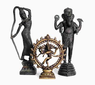 Group, Three Hindu Sculptures