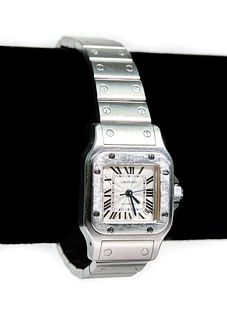 Cartier Santos Automatic Silver Dial Watch
