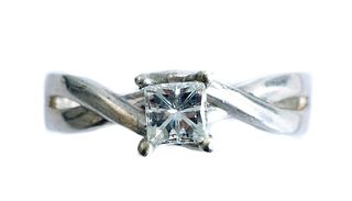 925 & Princess Cut Diamond "Eternity" Ring