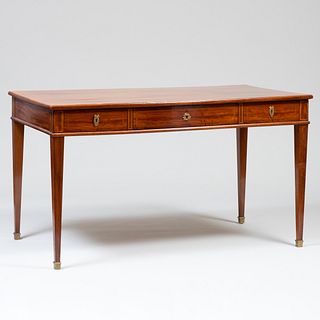 North European Neoclassical Style Inlaid Cherry Desk