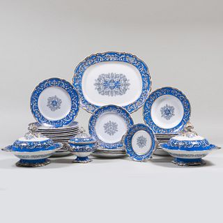 Continental Porcelain Dinner Service in the  'Italian Scroll' Pattern