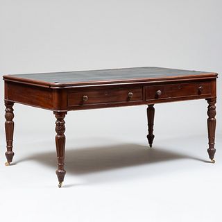 Victorian Mahogany and Leather Writing Table