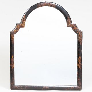 Queen Anne Style Black Lacquer and Parcel-Gilt Dressing Mirror
