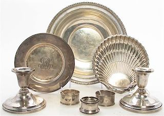* A Collection of American Silver Articles, , comprising an articulated bowl, Frank M. Whiting, a bread plate, Gorham Mfg. Co.,