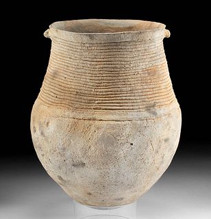 Rare Ancestral Puebloan Chaco Corrugated Pottery Vessel