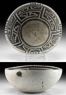 Anasazi Four Corners Pottery Black on White Bowl