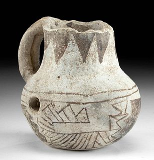 Anasazi Black on White Pottery Dribble Mug