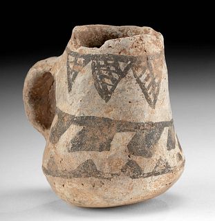 Miniature Anasazi Pottery Black on White Mug