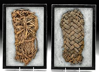 2 Rare Anasazi Woven Yucca Fiber Sandals