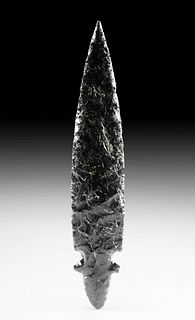 Native American Oregon Obsidian Silver Sheen Spear Head