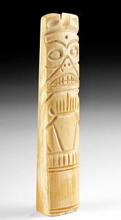 20th C. Tlingit / Haida Walrus Ivory Bear Carving