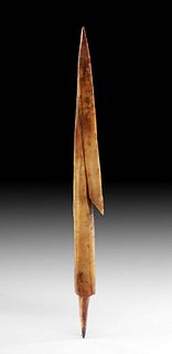 Ancient Alaskan Bering Sea Walrus Ivory Spear Head