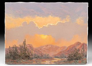 1980s Beautiful Sunset Arizona Desert, Susanne Nyberg