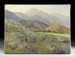 20th C. Bill Freeman Painting - Mountains in Spring