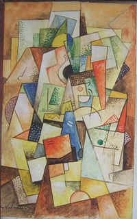 Georges Valmier, Abstract Composition, Gouache on Paper 