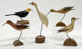 Group of Folk Art Birds